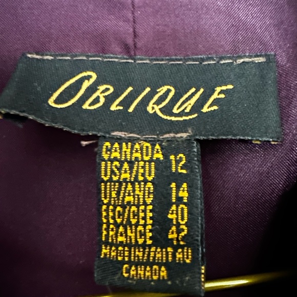 Ladies two piece dark purple crushed velvet satin dress - Picture 6 of 7